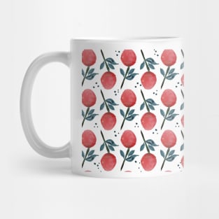 Watercolour stylised  blooms in navy Mug